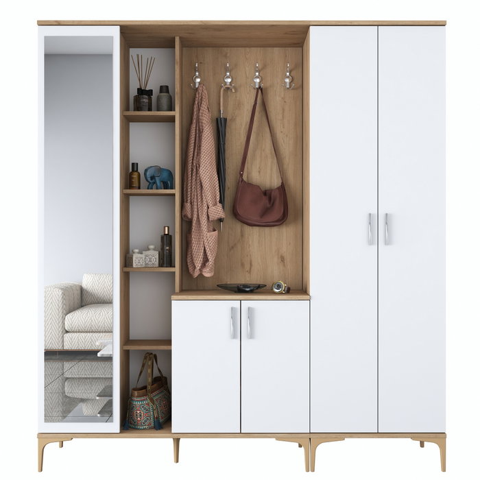Hanah Home Recibidor EA129 - 2797 Nogal y Blanco